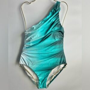 NWOT La Blanca Ocean One Shoulder One Piece Swimsuit Size 6